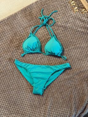 Billabong Teal Triangle Bikini Set